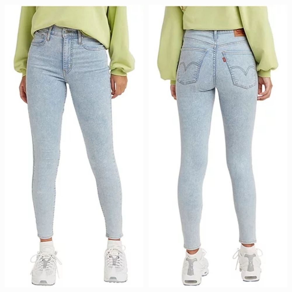 Levi's Mile High Waist super skinny jeans Italian candiani denim how dare you